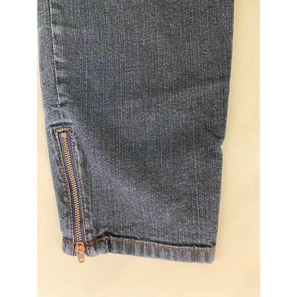Eileen Fisher Organic Cotton Jeans Mid-Rise Zipper P1210M Cut 1027859 -- Sz 10 - Picture 9 of 11